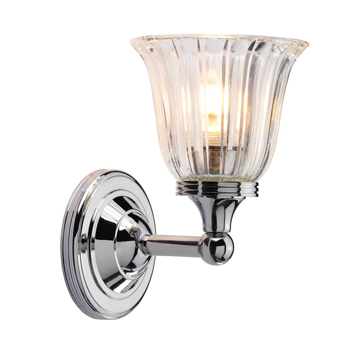 Austen Ø14 Cromo pulido lámpara de baño De Elstead Lighting - La l&aacute;mpara de pared Austen tiene un dise&ntilde;o cl&aacute;sico y est&aacute; fabricada con materiales de la m&aacute;s alta calidad, lo que garantiza una larga durabilidad.
