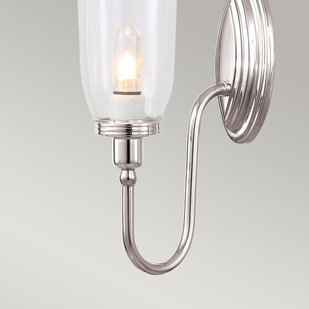 Blake 34cm níquel pulido lámpara de baño De Elstead Lighting - La l&aacute;mpara est&aacute; disponible en varios estilos y acabados de vidrio y se ofrece con superficies de cromo pulido, n&iacute;quel pulido y lat&oacute;n pulido.