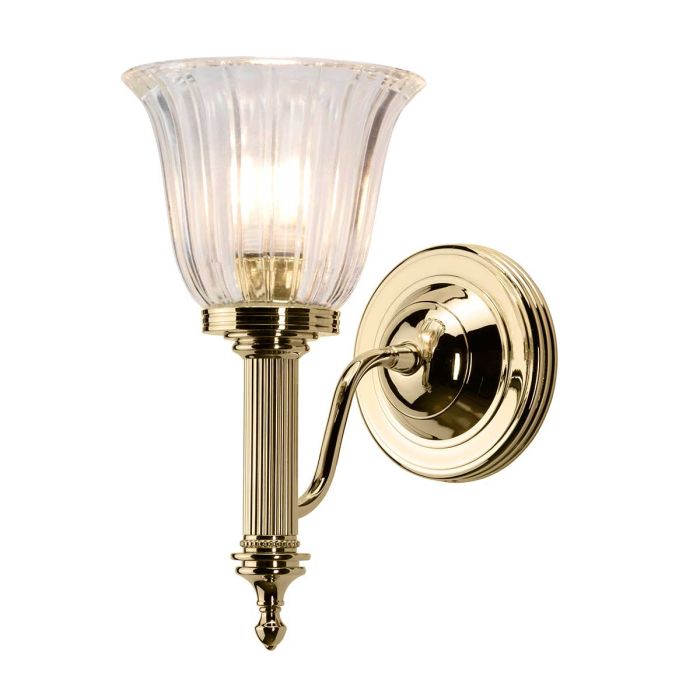 Carroll 14cm Latón pulido lámpara de baño De Elstead Lighting - La l&aacute;mpara de ba&ntilde;o Carroll impresiona por su dise&ntilde;o cl&aacute;sico y est&aacute; fabricada con los m&aacute;s altos est&aacute;ndares para garantizar muchos a&ntilde;os de uso confiable.