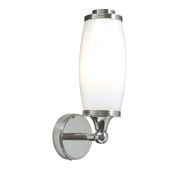 Eliot 28cm Cromo pulido lámpara de baño De Elstead Lighting - Coloque una luz a la izquierda y otra a la derecha del espejo del ba&ntilde;o para una iluminaci&oacute;n &oacute;ptima y una est&eacute;tica general elegante.