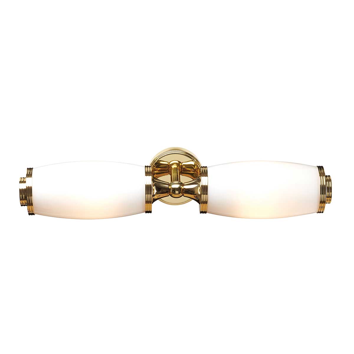 Eliot 47cm Latón pulido lámpara de baño De Elstead Lighting - Este aplique de baño de diseño clásico está fabricado con los más altos estándares de calidad y es especialmente duradero gracias a su robusta construcción de latón macizo.