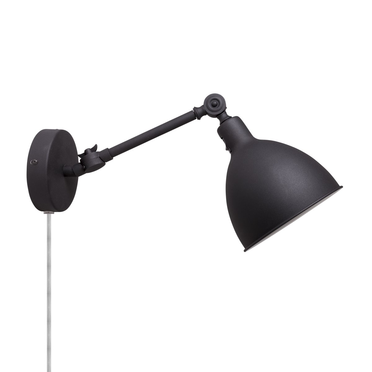 Bazar mini 50cm Arena negra lámpara de pared De By Rydéns - El aplique de pared Bazar Mini es una incorporación a la familia Bazar; Un modelo más pequeño y fácil de colocar que se puede utilizar tanto como lámpara de lectura en el dormitorio como luz adicional sobre los libros de cocina en la cocina.