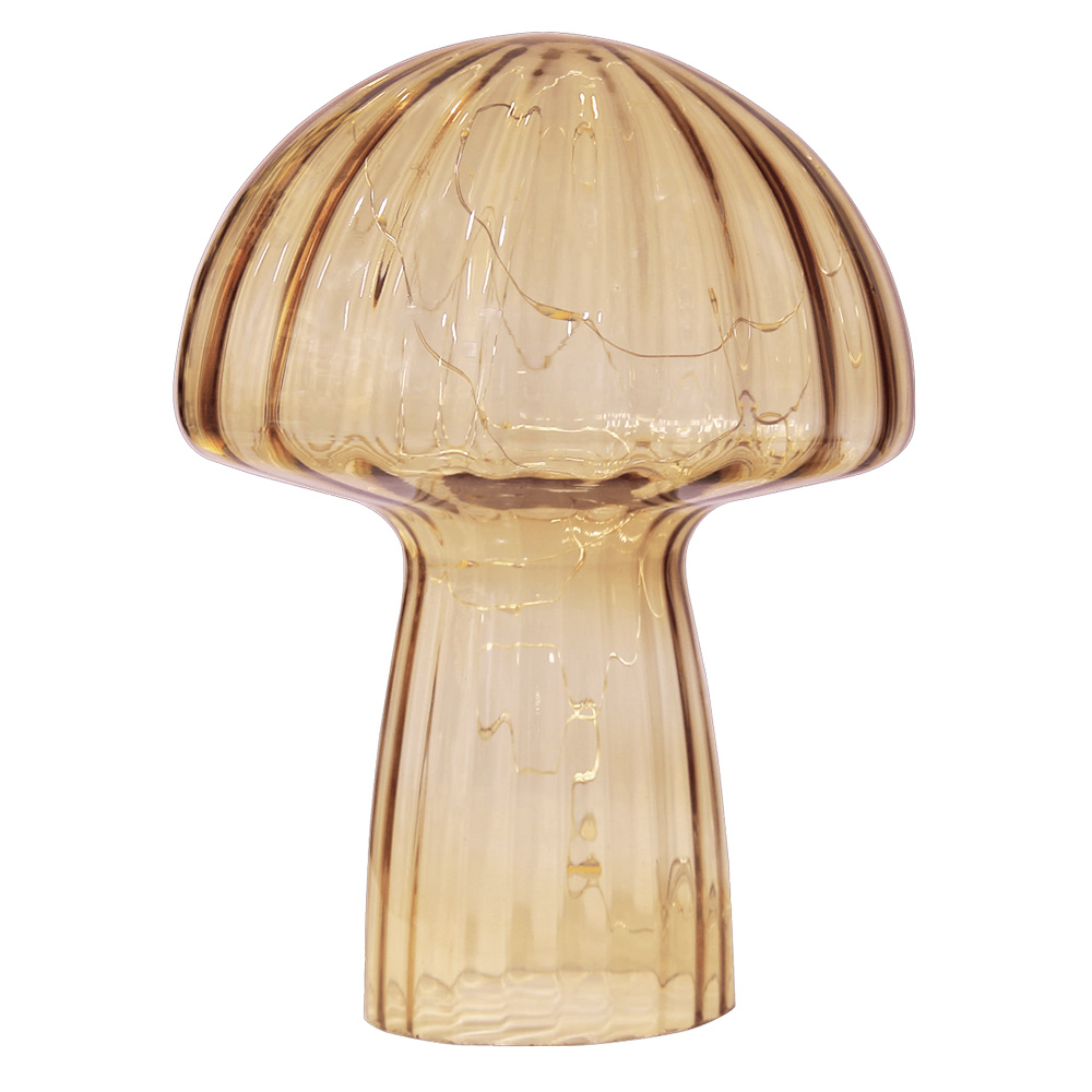 Mushroom 23cm Beige lámpara de mesa De Pixie Design - Est&aacute; equipado con un temporizador y un pr&aacute;ctico regulador de intensidad de 5 niveles para ajustar la luz seg&uacute;n las necesidades, lo que lo hace perfecto tanto como iluminaci&oacute;n de trabajo como como iluminaci&oacute;n acogedora por la noche.