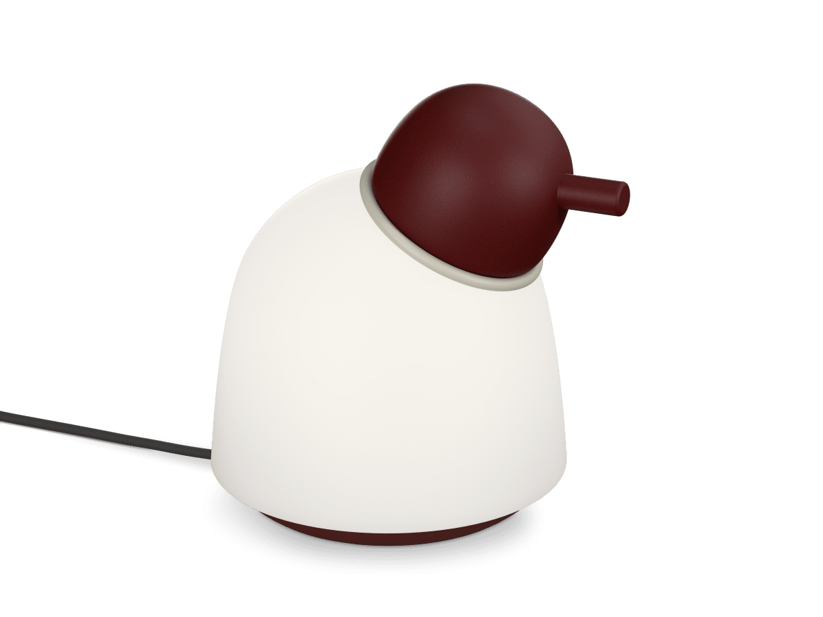 Bird 22cm Rojo oscuro lámpara de mesa De Belid - 
