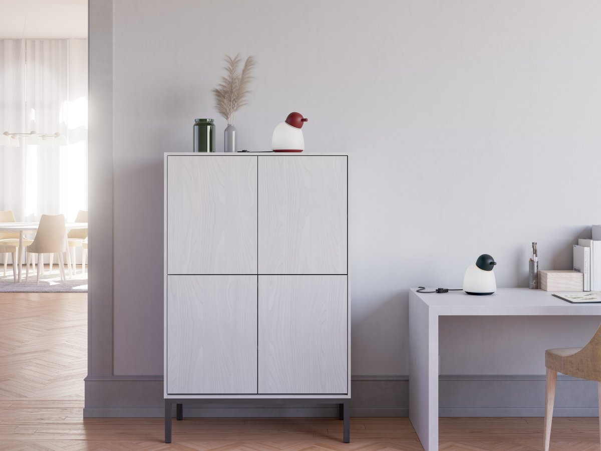 Bird 22cm Rojo oscuro lámpara de mesa De Belid - 