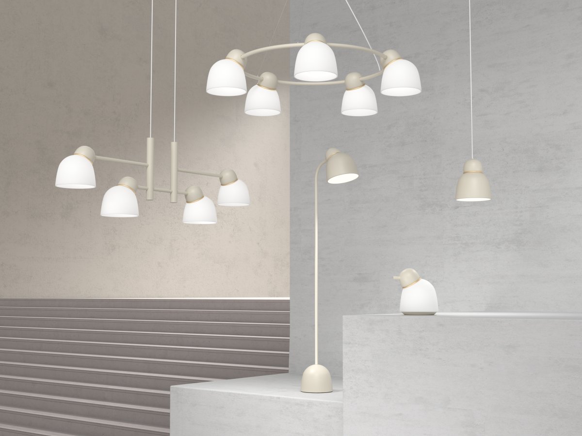 Bird Ø95 Arena/blanco Lámpas de techo De Belid - 