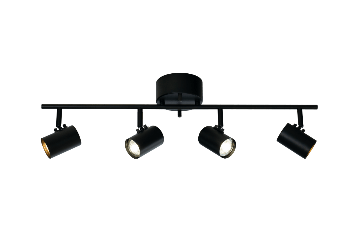 Hugin 4 Negro foco de techo De Aneta Lighting - Se puede combinar ventajosamente con nuestras otras lámparas de la familia Hugin.