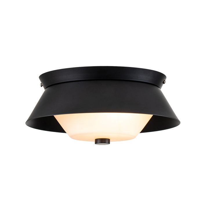 Bowtie Ø25 Negro lámpara de baño De Elstead Lighting - La lámpara de techo Bowtie en negro mate es una moderna lámpara de techo con protección IP44 y, por lo tanto, es adecuada para baños, pero también para otros espacios interiores como lavaderos o aseos de invitados.