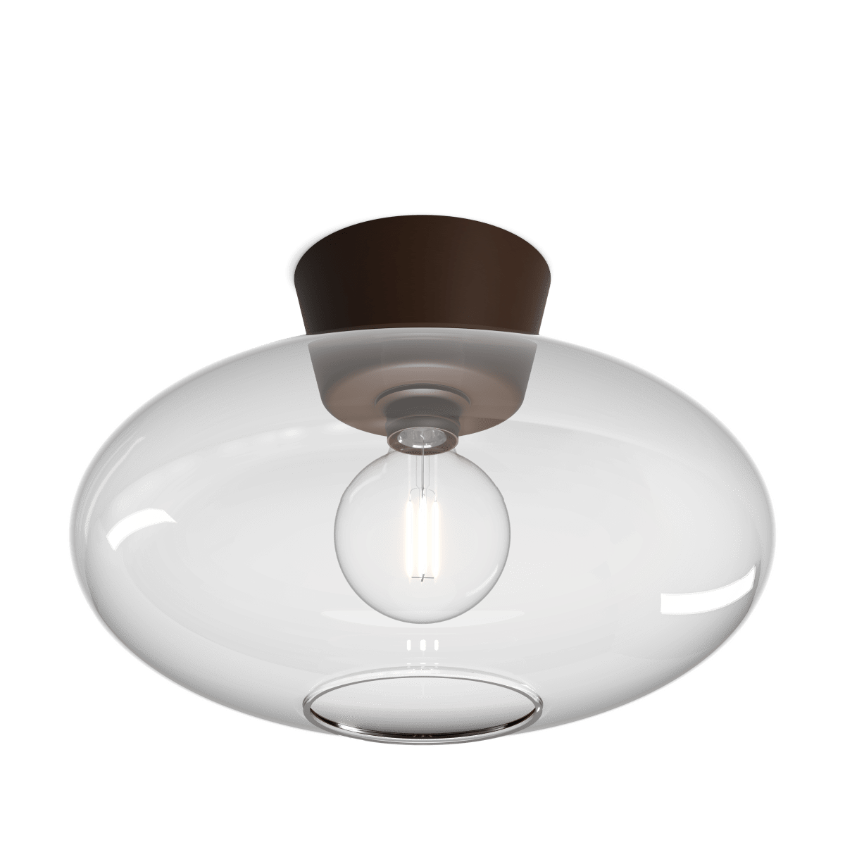 Bullo Ø38 Óxido/transparente plafón De Belid - Bullo es un cl&aacute;sico atemporal y elegante para tu hogar.