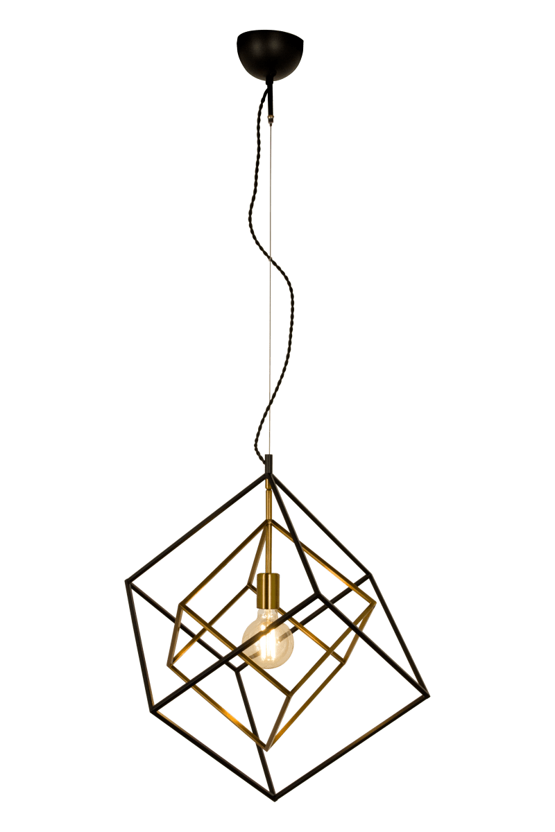 Cubes Ø54 Negro Lámpas de techo De Aneta Lighting - L&aacute;mpara de techo Cubos realizada en metal lacado en negro y color lat&oacute;n mate.