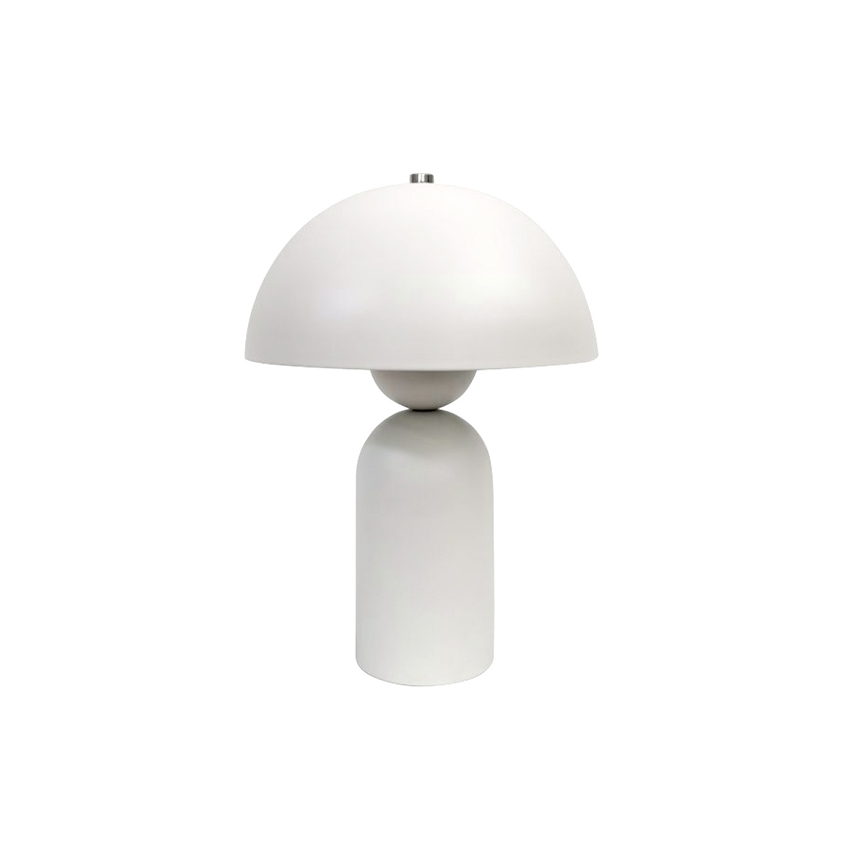 Capello 35cm Blanco lámpara de mesa De Nordic Lighting - El detalle cromado decorativo en la parte superior le da un toque elegante y la convierte en un punto focal en dormitorios, salones y pasillos.
