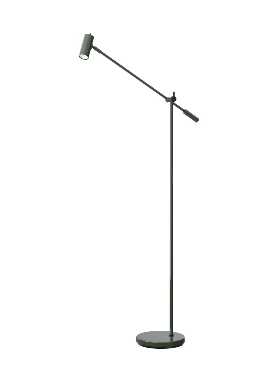 Cato dimbar Verde bosque lámpara de pie De Belid - Con ajuste de altura entre 100 y 134 cm, una pantalla de 4 cm de diámetro y una robusta base de 20 cm, Cato combina a la perfección forma y funcionalidad.