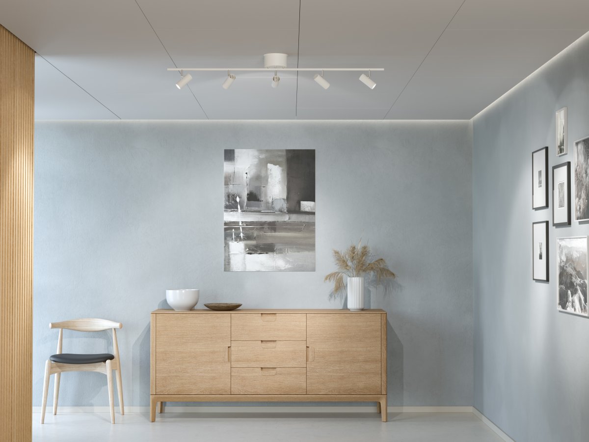 Cato 5 Blanco mate foco de techo De Belid - Cato se inspira en nuestra herencia escandinava e impresiona por su estilo minimalista y su selecci&oacute;n de materiales de alta calidad.