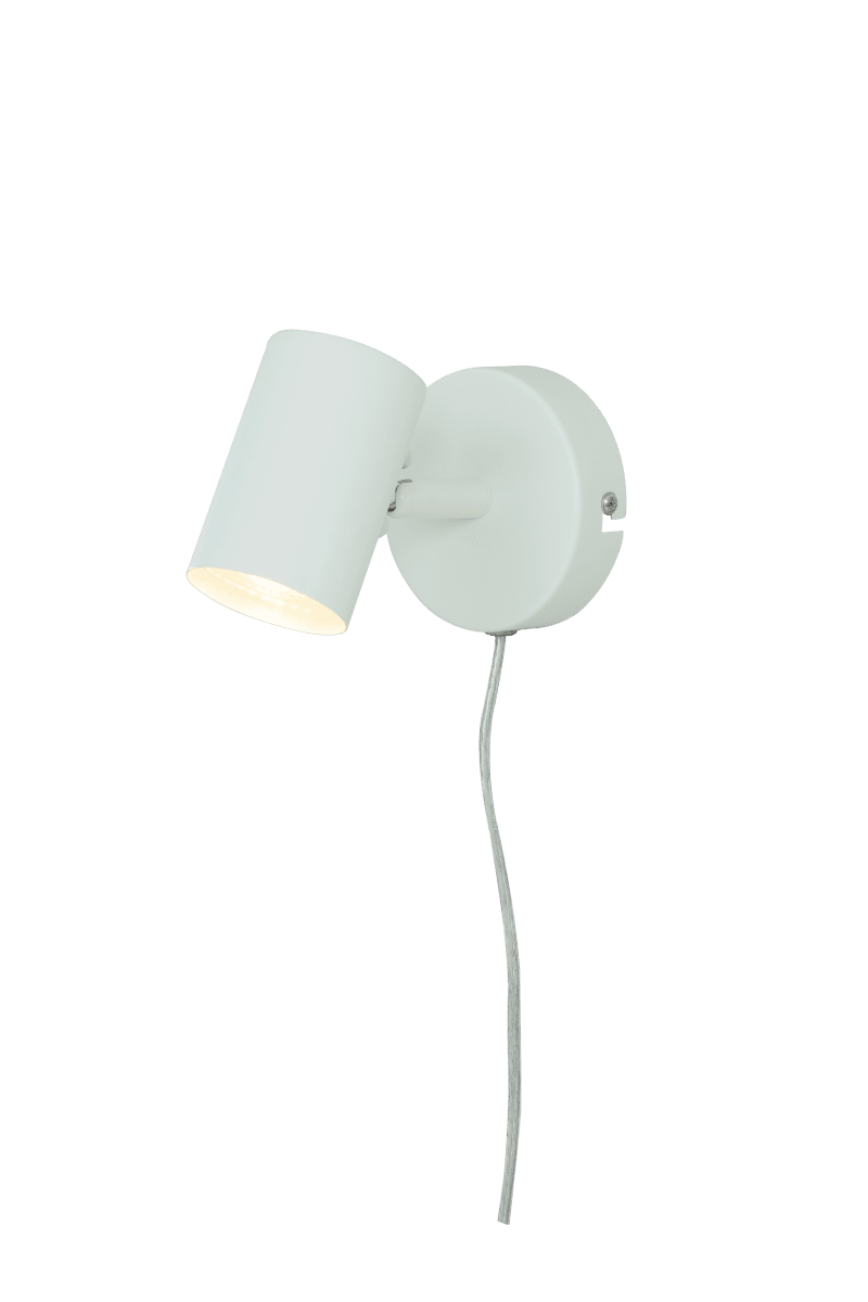 Hugin Blanco lámpara de lectura De Aneta Lighting - El práctico foco Hugin con cabezal de luz orientable es ideal como lámpara de noche.