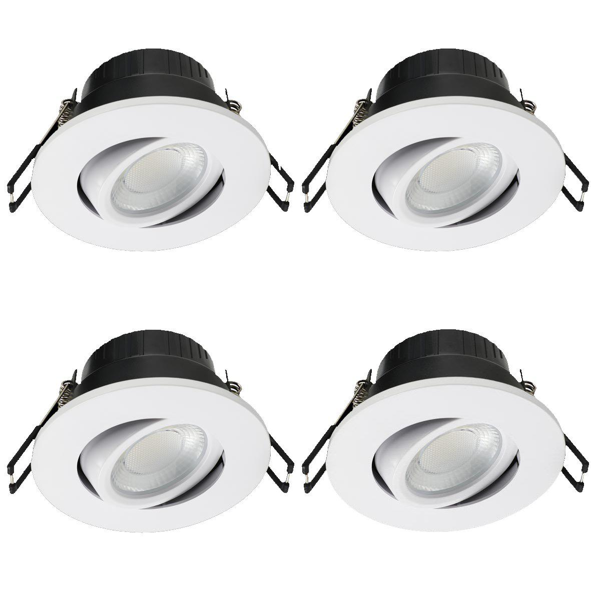 Cheapy 4CCT Pack De 4 Blanco De Designlight - La temperatura de color (CCT) se puede ajustar mediante un interruptor DIP, desde una luz suave y cálida de 2700 K hasta una luz estimulante y fría de 6000 K.