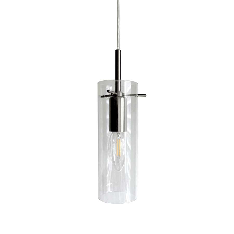 Cilinda Ø7 Cromado/transparente lámpara de ventana De Nordic Lighting - El cristal transparente garantiza una agradable difusi&oacute;n de la luz y, en combinaci&oacute;n con el metal con aspecto cromado, se convierte en un elegante detalle interior.