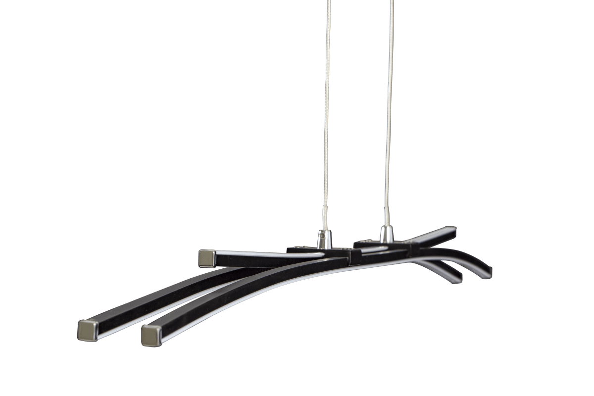 Svala 114cm Negro Lámpas de techo De Aneta Lighting - Aluminio y LED de 30W, la fuente de luz es integrada y regulable.
