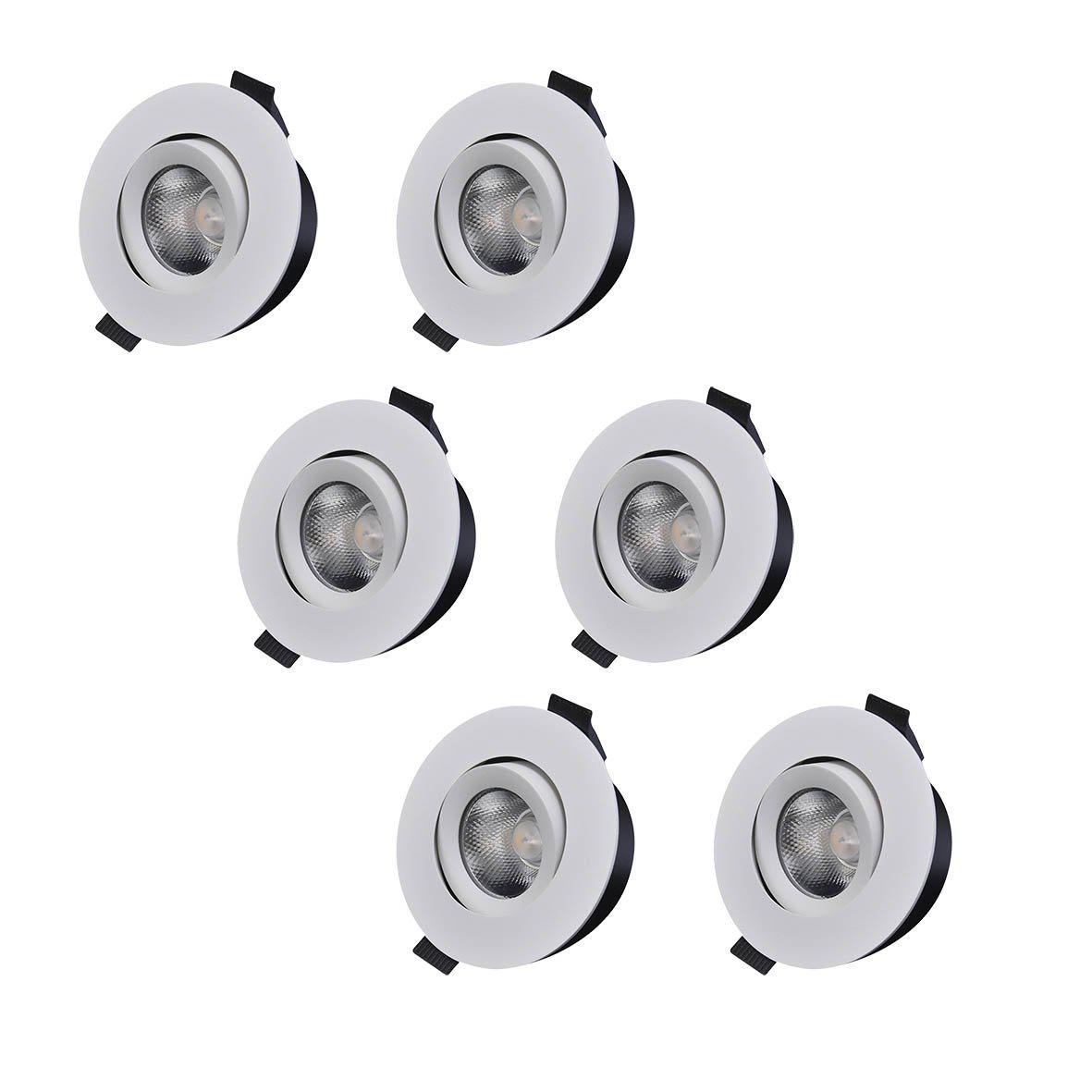 D-007 Downlight 2700K Pack De 6 Blanco De Designlight - El controlador y la caja de conexiones (incluidos) est&aacute;n dise&ntilde;ados para montaje con perfiles de 28 mm en combinaci&oacute;n con placas de techo de 12-13 mm de espesor.