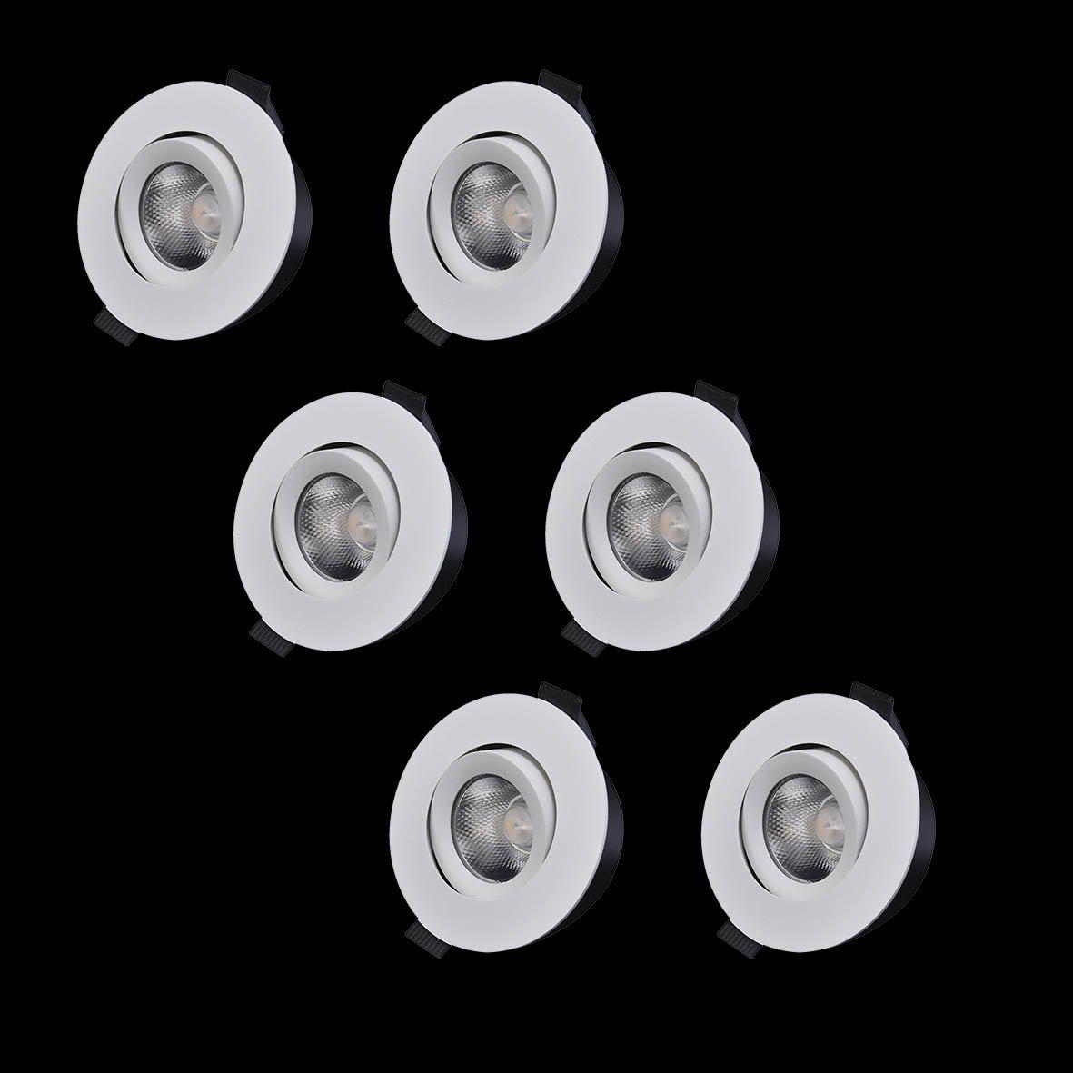D-007 Downlight 3000K Pack De 6 Blanco De Designlight - El controlador y la caja de conexiones (incluidos) est&aacute;n dise&ntilde;ados para montaje con perfiles de 28 mm en combinaci&oacute;n con placas de techo de 12-13 mm de espesor.