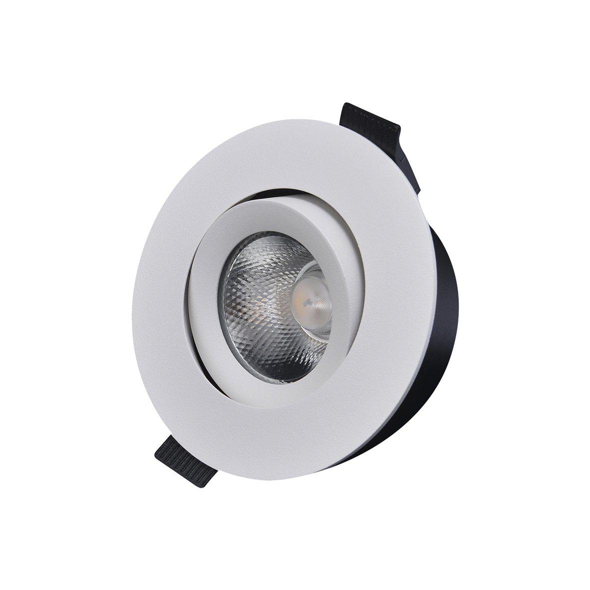 D-007 Downlight 2700K Blanco De Designlight - El driver y la caja de conexiones (incluidos) est&aacute;n dise&ntilde;ados para usarse con pantallas planas de 28 mm en combinaci&oacute;n con placas de techo de 12 a 13 mm de espesor.