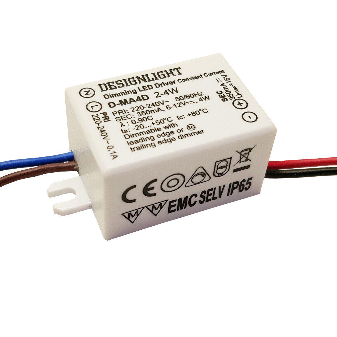 D-MA4D controlador regulable De Designlight - Popular para la instalación de luminarias LED empotrables más pequeñas, por ejemplo, en huecos de ventanas.