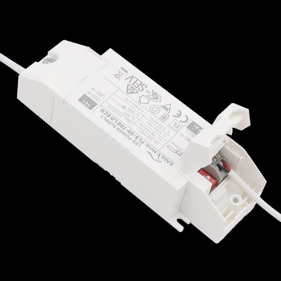 City Downlight 16/20/24W Blanco De Designlight - La potencia es ajustable en tres niveles: 16 W, 20 W o 24 W, y la temperatura de color se puede seleccionar entre 3000 K (luz m&aacute;s c&aacute;lida y agradable) y 4000 K (blanco neutro, luz ligeramente m&aacute;s brillante).