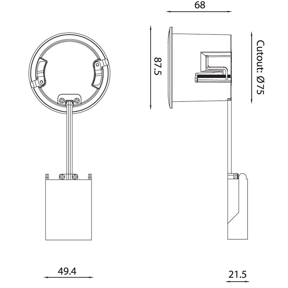 Tenny Downlight GU10 Blanco De Designlight - Esta luminaria empotrable est&aacute; dise&ntilde;ada para bombillas GU10 y ofrece total flexibilidad en la elecci&oacute;n de la bombilla, seg&uacute;n el brillo y la temperatura de color deseados.