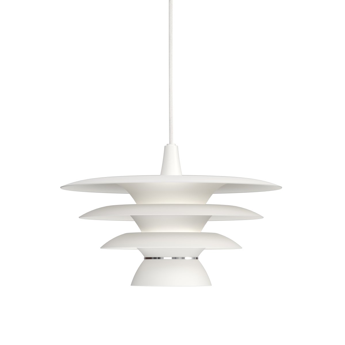 DaVinci Ø30 Blanco mate Lámpas de techo De Belid - Est&aacute; hecha de metal y consta de tres pantallas de diferentes tama&ntilde;os, que juntas crean un dise&ntilde;o elegante y expresivo.