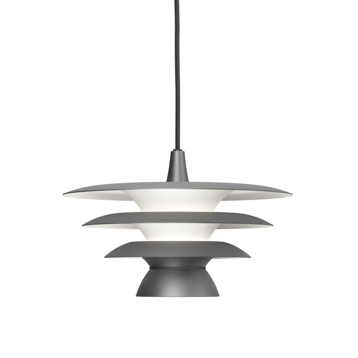 DaVinci Ø30 Gris óxido Lámpas de techo De Belid - Est&aacute; hecha de metal y consta de tres pantallas de diferentes tama&ntilde;os, que juntas crean un dise&ntilde;o elegante y expresivo.