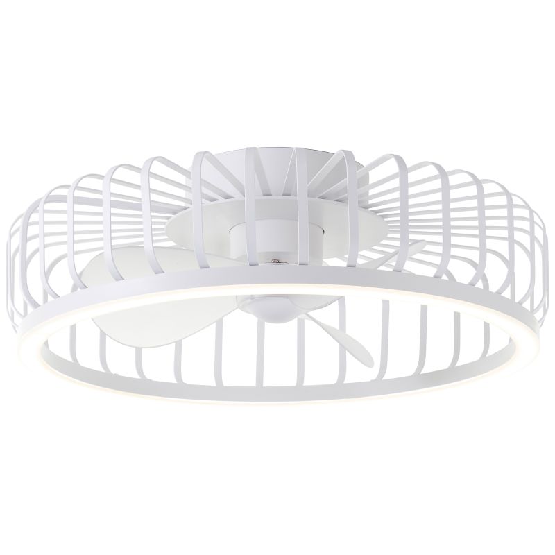 Capo Ø48 Blanco De Brilliant - Capo es un elegante ventilador de techo con iluminaci&oacute;n LED integrada que combina una circulaci&oacute;n de aire eficiente con un dise&ntilde;o moderno.