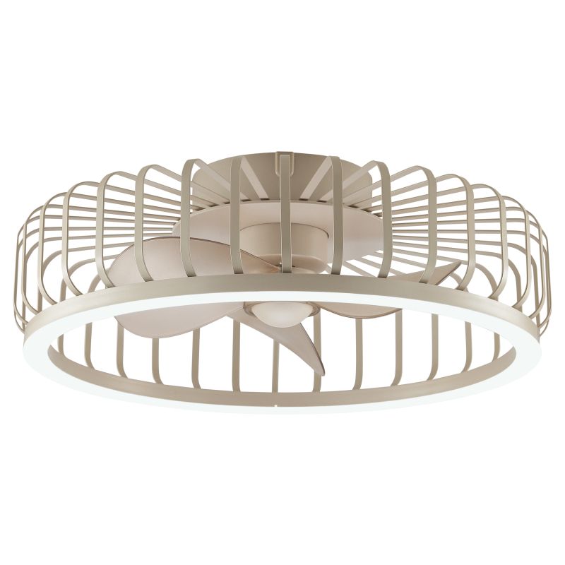 Capo Ø48 Beige De Brilliant - En verano, proporciona una brisa agradable, mientras que en invierno, la funci&oacute;n reversible hace circular el aire caliente que se acumula cerca del techo, creando un ambiente interior m&aacute;s confortable y eficiente energ&eacute;ticamente.