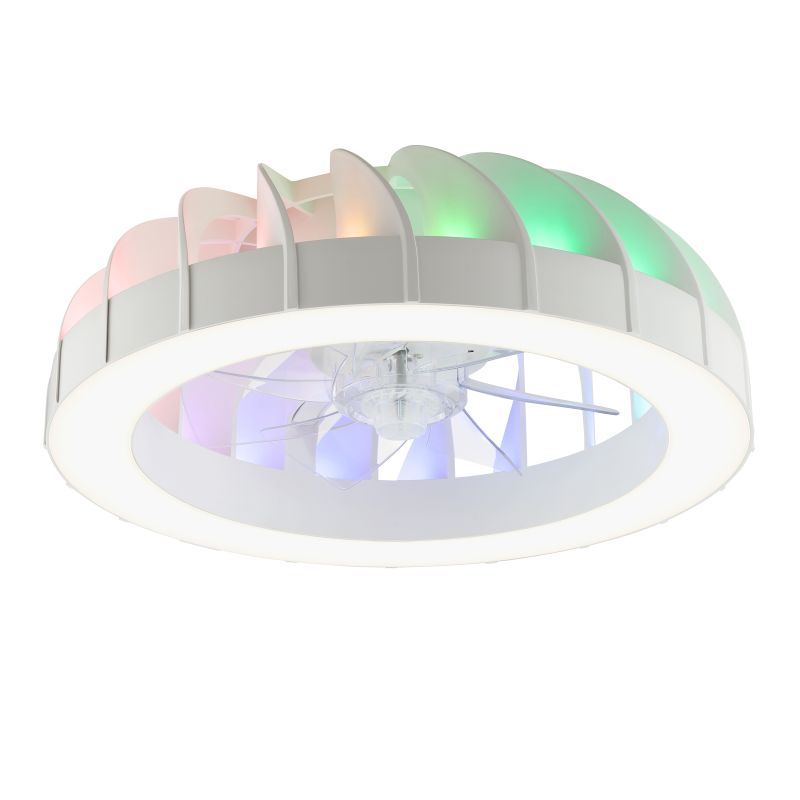 Fanora Ø46 Blanco De Brilliant - En verano, el ventilador proporciona circulaci&oacute;n de aire fresco, mientras que en invierno, la funci&oacute;n reversible distribuye el aire caliente de manera uniforme por toda la habitaci&oacute;n, contribuyendo as&iacute; a un menor consumo energ&eacute;tico.