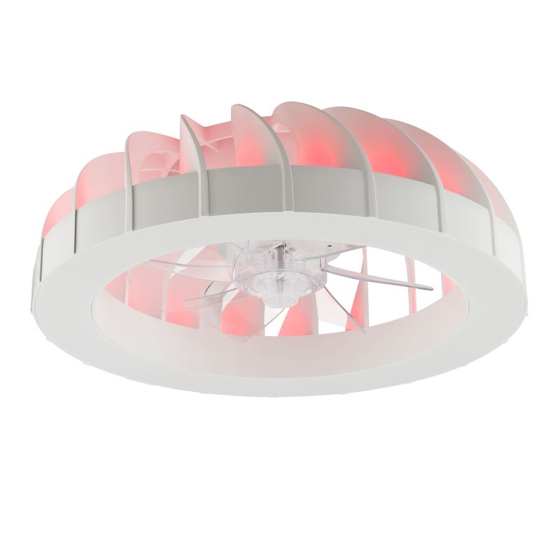 Fanora Ø46 Blanco De Brilliant - En verano, el ventilador proporciona circulaci&oacute;n de aire fresco, mientras que en invierno, la funci&oacute;n reversible distribuye el aire caliente de manera uniforme por toda la habitaci&oacute;n, contribuyendo as&iacute; a un menor consumo energ&eacute;tico.
