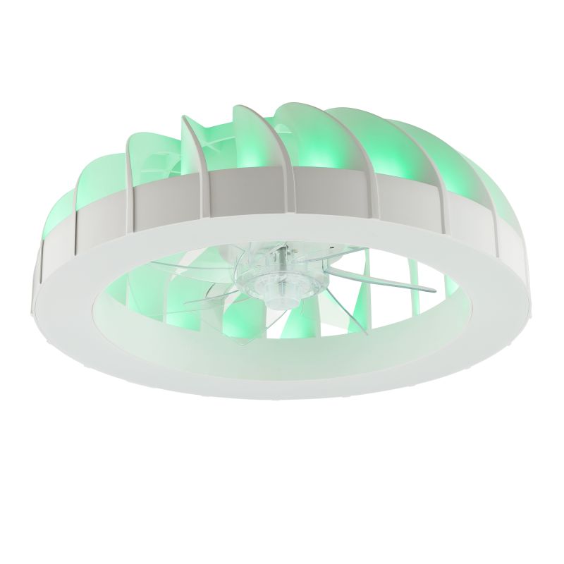 Fanora Ø46 Blanco De Brilliant - En verano, el ventilador proporciona circulaci&oacute;n de aire fresco, mientras que en invierno, la funci&oacute;n reversible distribuye el aire caliente de manera uniforme por toda la habitaci&oacute;n, contribuyendo as&iacute; a un menor consumo energ&eacute;tico.