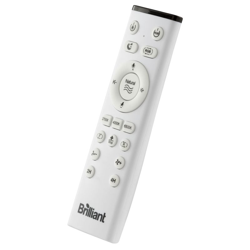 Fanora Ø46 Blanco De Brilliant - En verano, el ventilador proporciona circulaci&oacute;n de aire fresco, mientras que en invierno, la funci&oacute;n reversible distribuye el aire caliente de manera uniforme por toda la habitaci&oacute;n, contribuyendo as&iacute; a un menor consumo energ&eacute;tico.