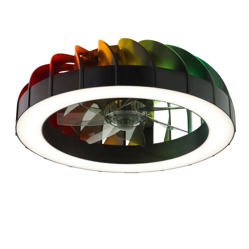 Fanora Ø46 Negro De Brilliant - En verano, el ventilador proporciona circulaci&oacute;n de aire fresco, mientras que en invierno, la funci&oacute;n reversible distribuye el aire caliente de manera uniforme por toda la habitaci&oacute;n, contribuyendo as&iacute; a un menor consumo de energ&iacute;a.