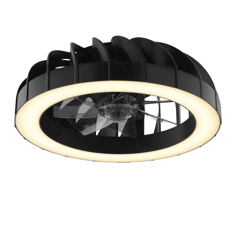 Fanora Ø46 Negro De Brilliant - En verano, el ventilador proporciona circulaci&oacute;n de aire fresco, mientras que en invierno, la funci&oacute;n reversible distribuye el aire caliente de manera uniforme por toda la habitaci&oacute;n, contribuyendo as&iacute; a un menor consumo de energ&iacute;a.