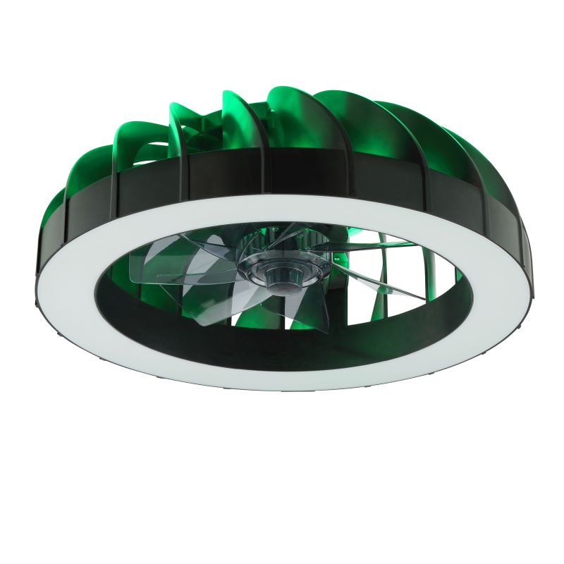 Fanora Ø46 Negro De Brilliant - En verano, el ventilador proporciona circulaci&oacute;n de aire fresco, mientras que en invierno, la funci&oacute;n reversible distribuye el aire caliente de manera uniforme por toda la habitaci&oacute;n, contribuyendo as&iacute; a un menor consumo de energ&iacute;a.