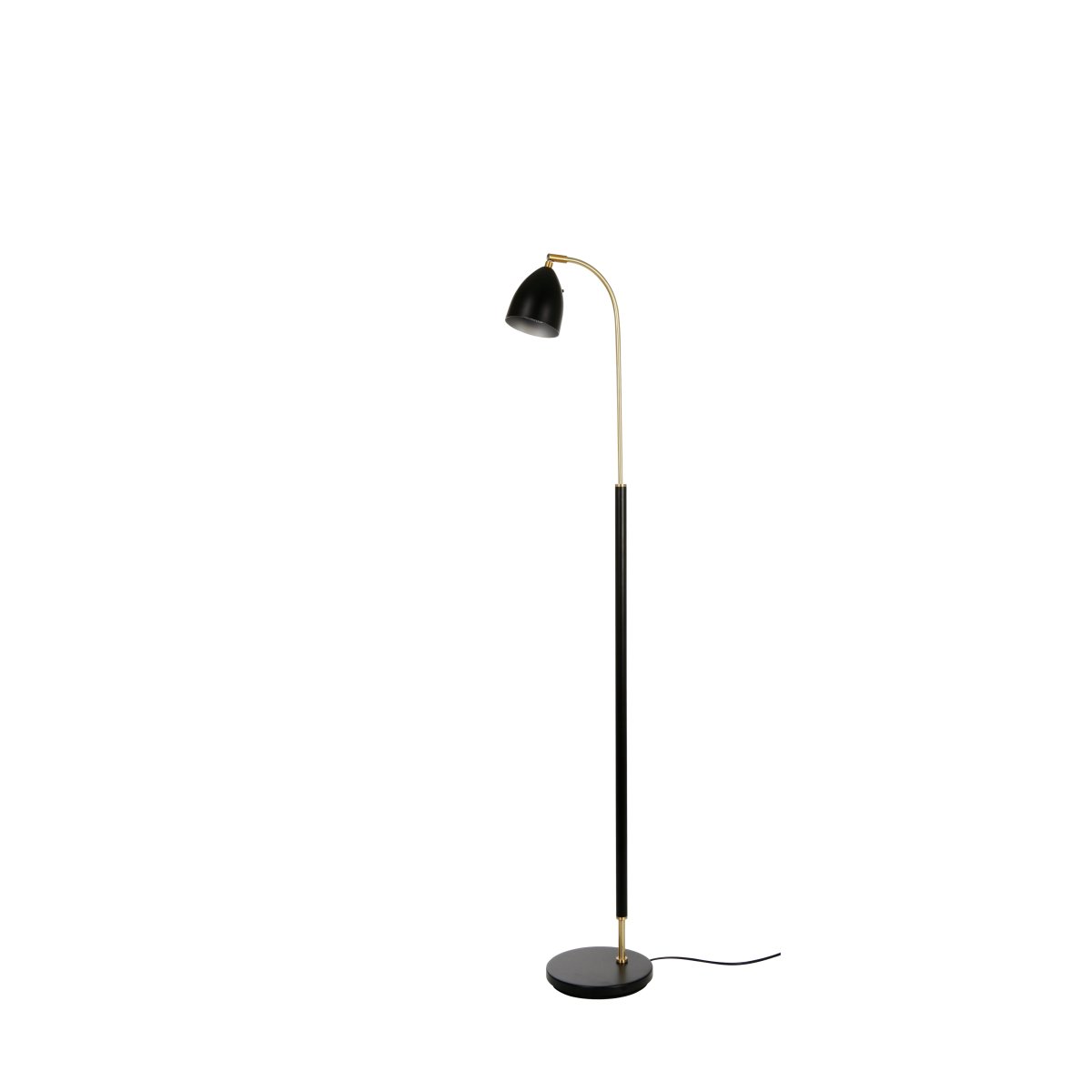 Deluxe Negro/latón lámpara de pie De Belid - La l&aacute;mpara de pie Deluxe es una l&aacute;mpara elegante y atemporal, fabricada en metal negro y lat&oacute;n.