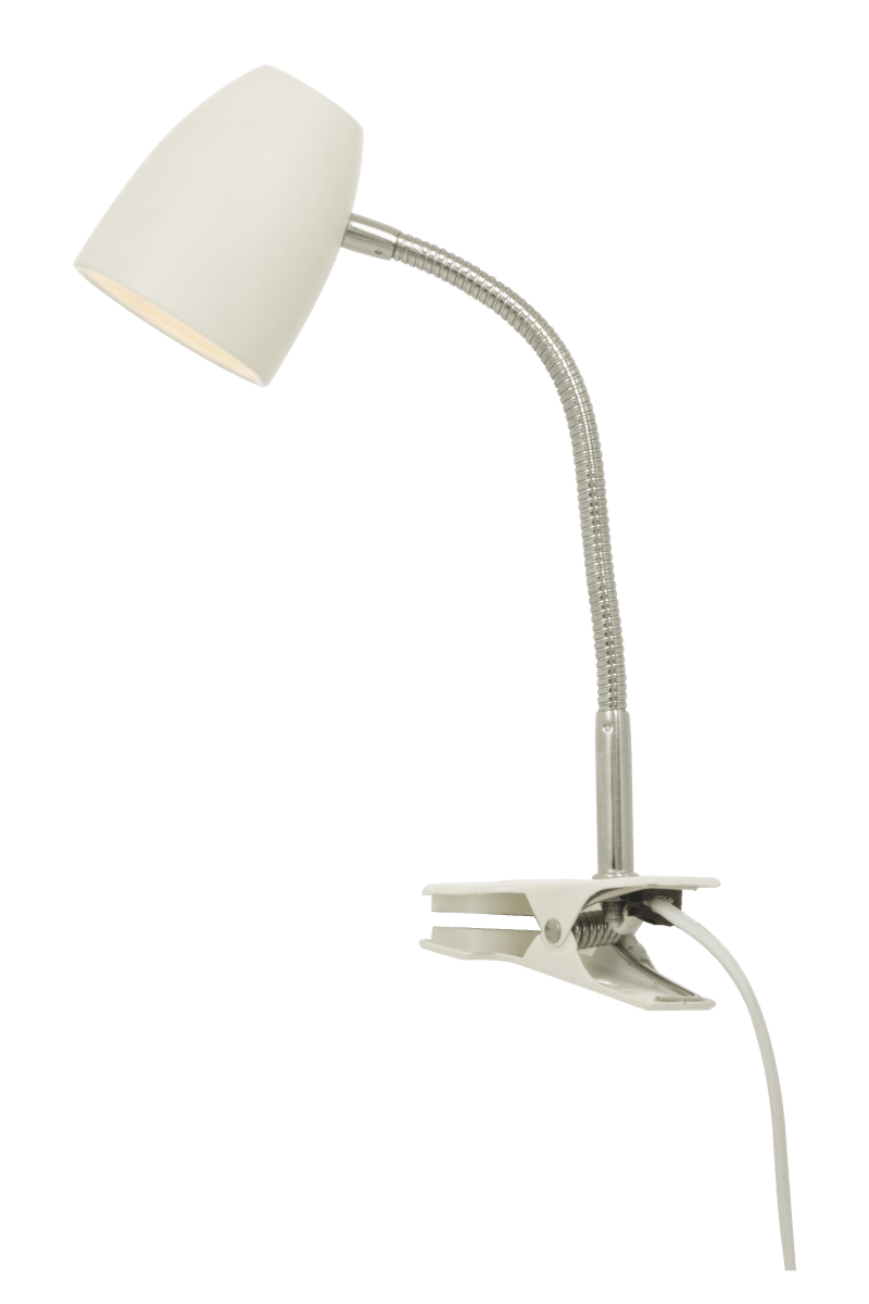 Sandnes Blanco lámpara de pinza De Aneta Lighting - Lámpara de pinza Sandnes realizada en metal lacado en blanco con detalles cromados.