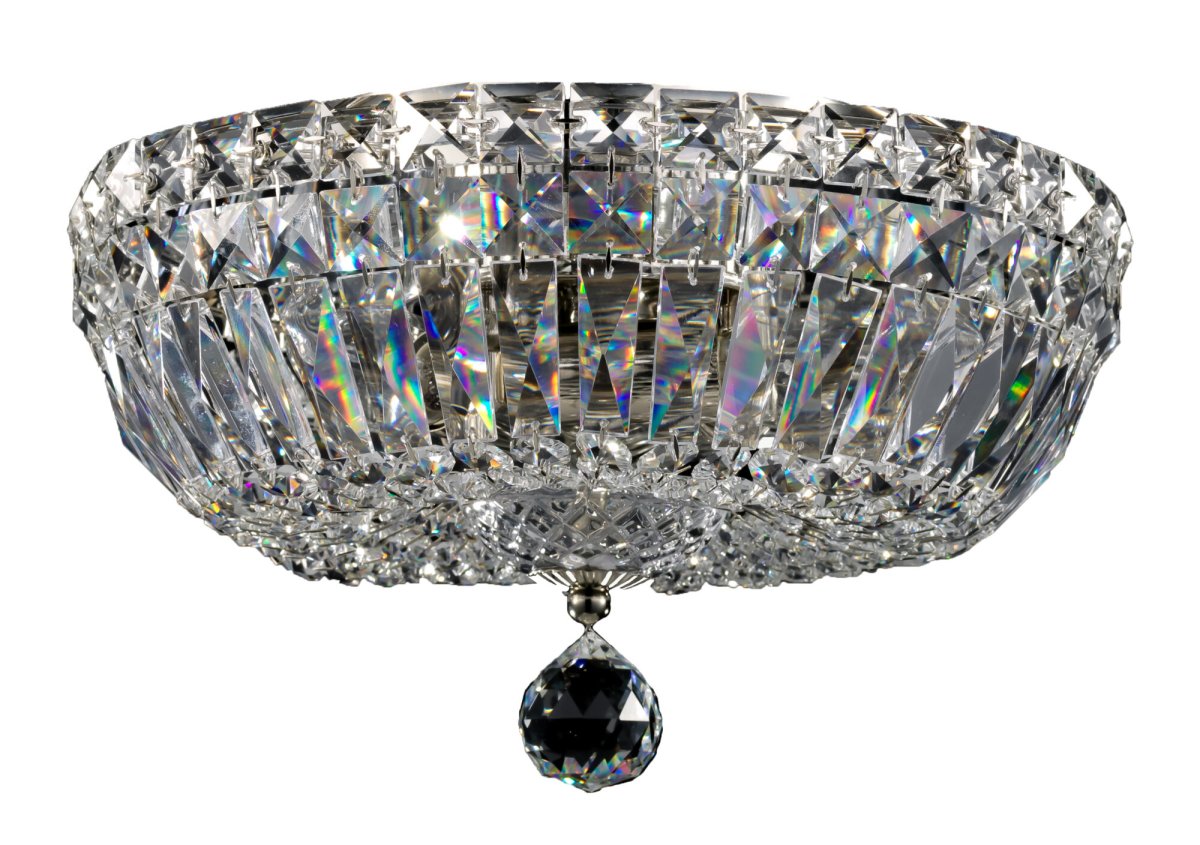 Basfor Ø30 Níquel cristal De Maytoni - Esta lámpara de techo de cristal es perfecta para quienes quieran añadir un toque de glamour y exclusividad a su hogar, especialmente en el salón, el comedor o la zona de entrada.