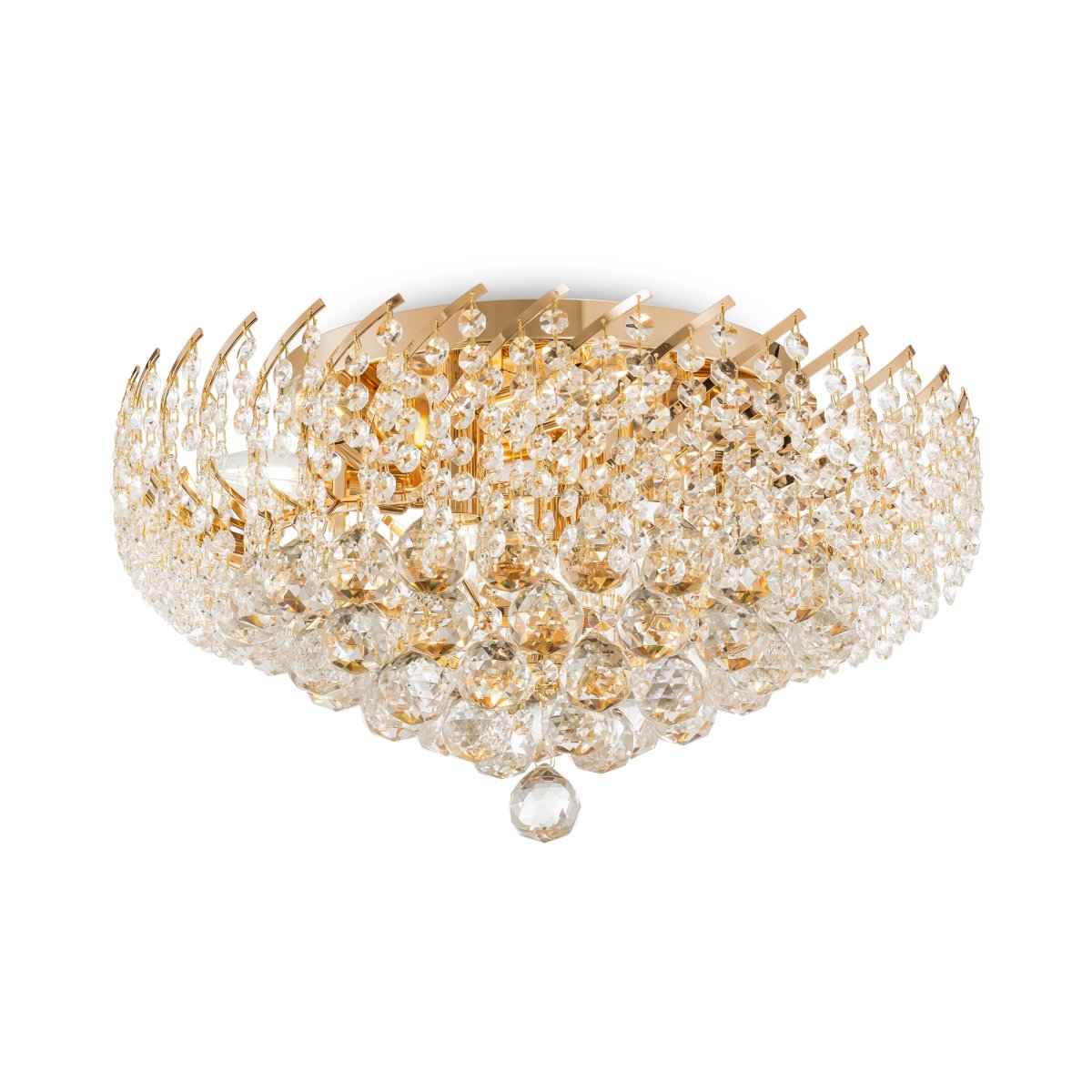 Karolina Ø50 Oro cristal De Maytoni - Karolina es una magnífica lámpara de techo de cristal y la mejor opción para quienes desean agregar una sensación de lujo y elegancia a su hogar.