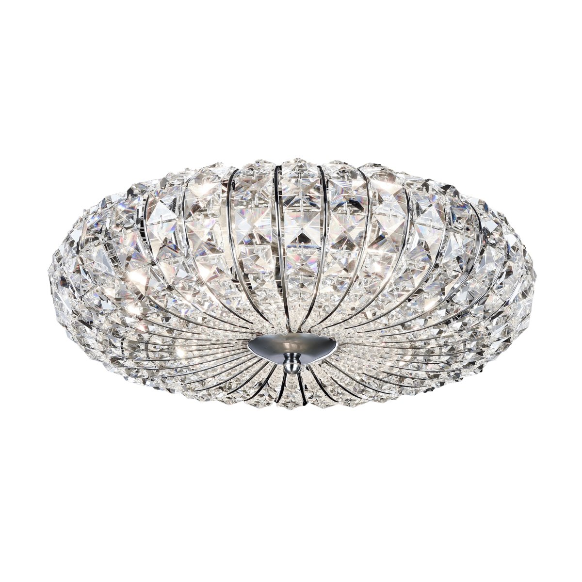 Broche Ø40 Níquel cristal De Maytoni - Con su sofisticado tejido de cristales brillantes y un marco de metal pulido, la l&aacute;mpara crea un juego de luz brillante que crea una atm&oacute;sfera glamorosa.