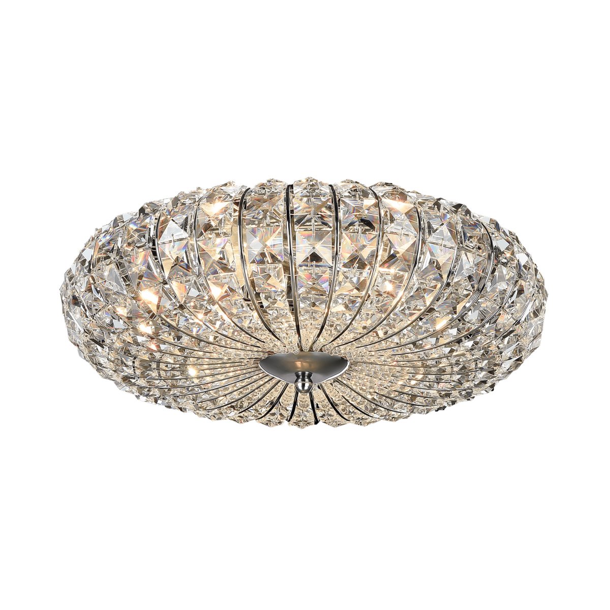 Broche Ø40 Níquel cristal De Maytoni - Con su sofisticado tejido de cristales brillantes y un marco de metal pulido, la l&aacute;mpara crea un juego de luz brillante que crea una atm&oacute;sfera glamorosa.
