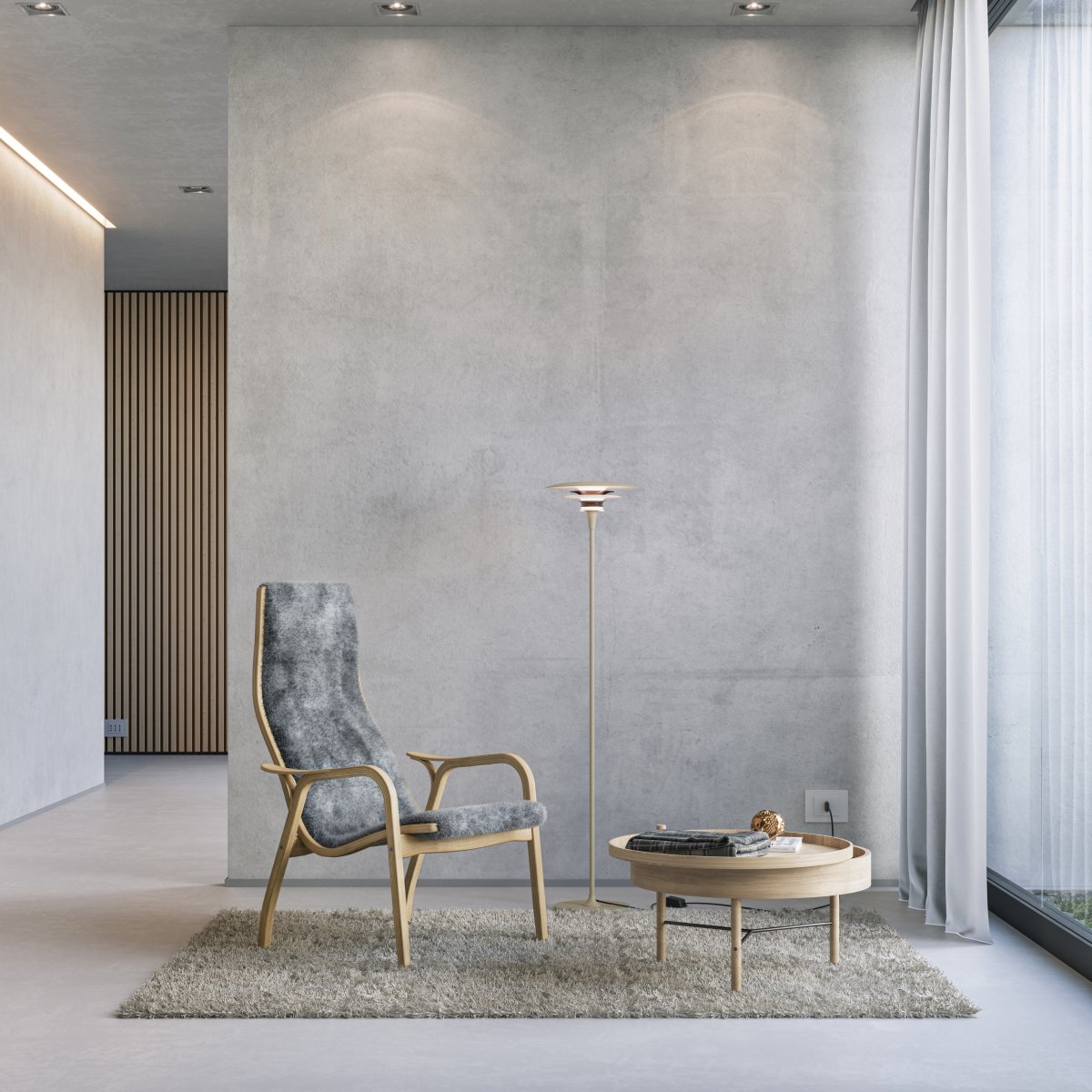 Diablo Ø30 Arena/bronce lámpara de pie De Belid - Est&aacute; disponible en varias combinaciones de colores, en particular en una llamativa mezcla de beige arena y bronce, que le confiere un aspecto moderno y a la vez impactante.