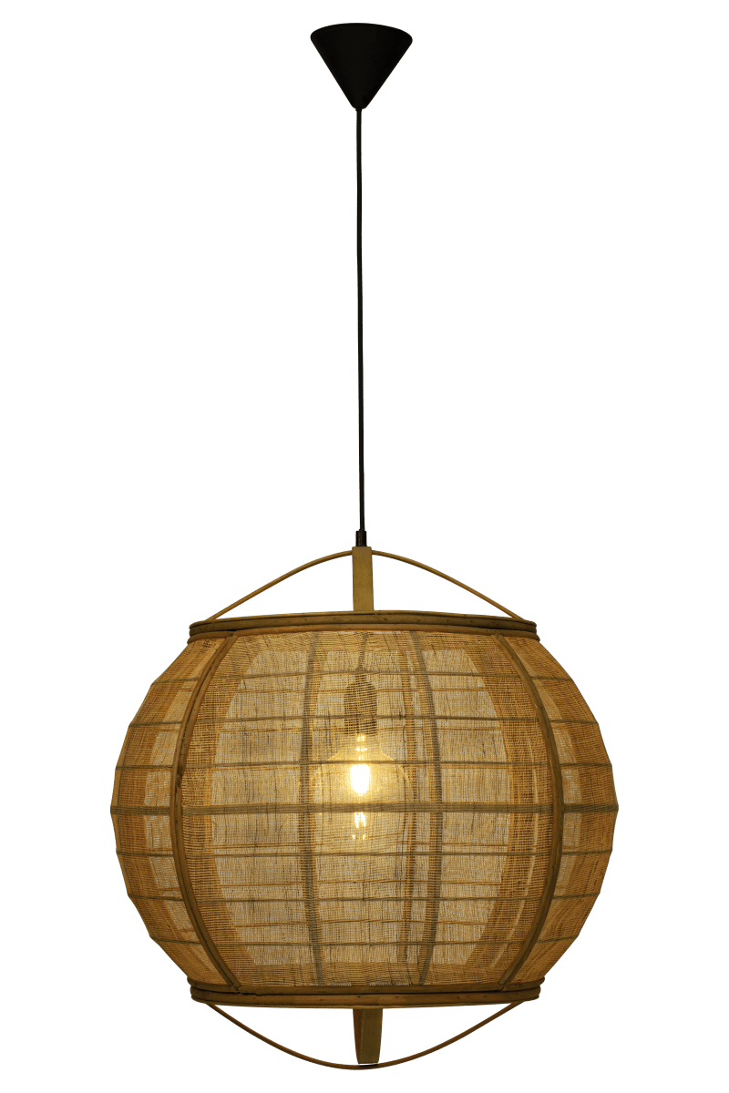 Borneo Ø58 Naturaleza Lámpas de techo De Aneta Lighting - La pantalla hecha a mano filtra la luz de la fuente de luz y difunde una luz suave y agradable por toda la habitación.
