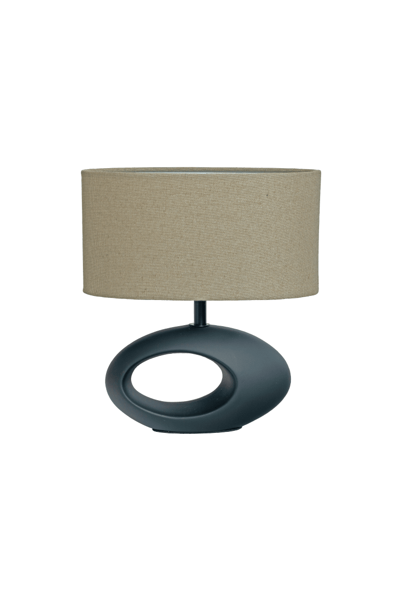 Imagen ampliada de Olina 24cm Negro lámpara de mesa De Aneta Lighting - Es una l&aacute;mpara de mesa vers&aacute;til que puede colocarse en una mesita de noche, un escritorio o una ventana, creando un ambiente c&aacute;lido y acogedor.