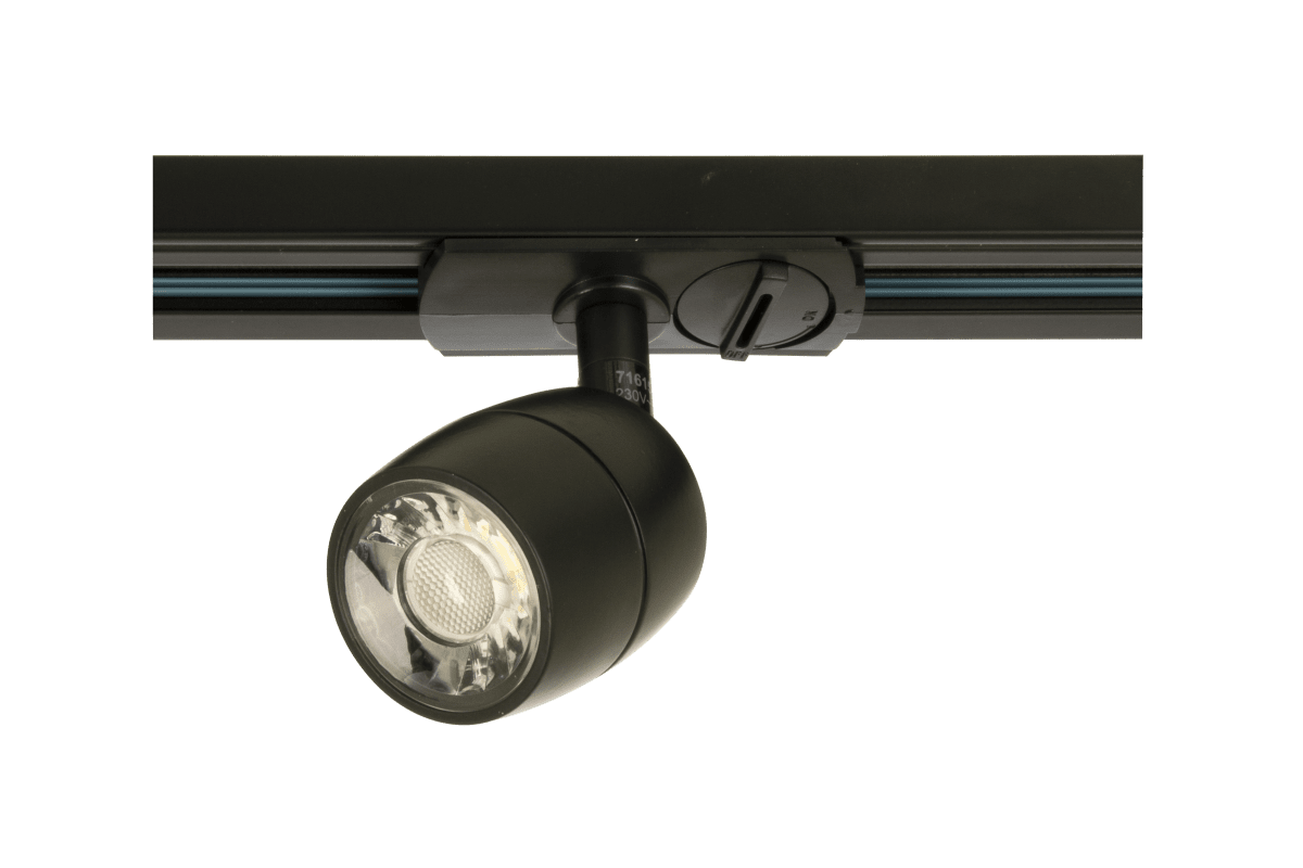 Lumi spot Negro De Aneta Lighting - Foco Lumi para el sistema de riel Trackline de Aneta.