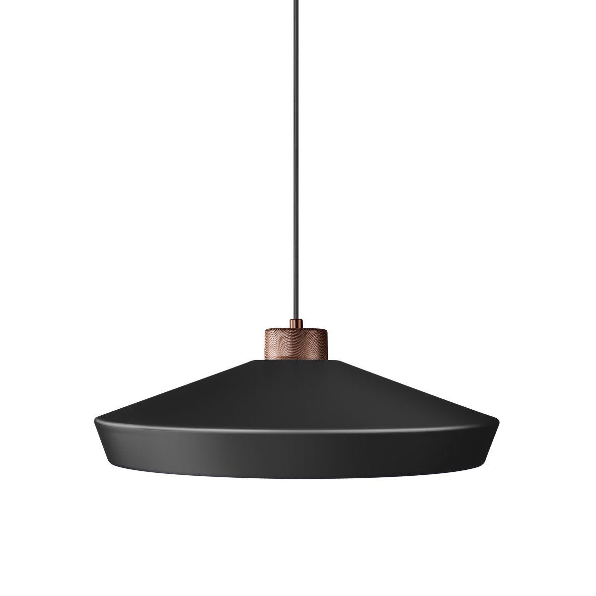 Edge Ø50 Negro Lámpas de techo De Herstal - Con un di&aacute;metro de 17 cm y una altura de 50 cm, ser&aacute; un detalle impresionante en tu habitaci&oacute;n.
