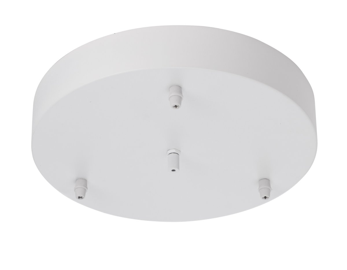 Placa De Techo Blanco De Cottex - El dise&ntilde;o blanco atemporal con tres salidas y suspensi&oacute;n con gancho se adapta a todo tipo de suspensi&oacute;n de techo interior.